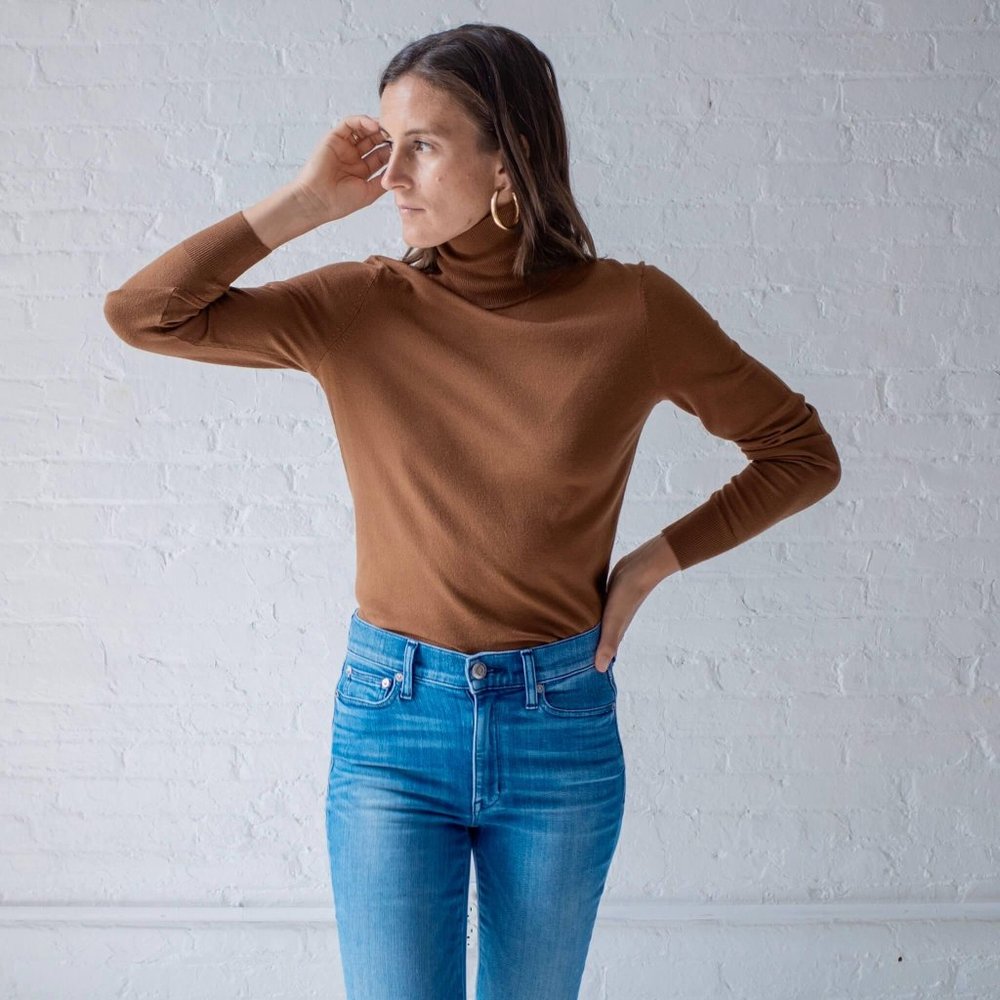 AYR The Hi-T top, Toasted Brioche, XS, Never Worn